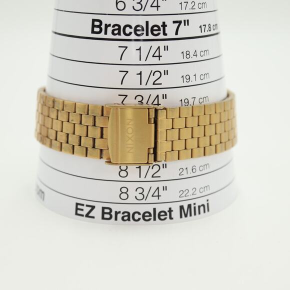 Nixon Re Run Gold Tone Stainless Steel 38mm Digital Watch Chrono w New Battery - Picture 4 of 15